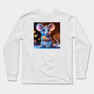 Cute Mouse Drawing Long Sleeve T-Shirt